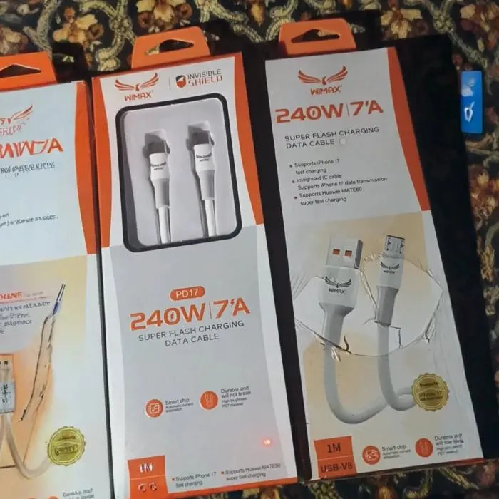 Câble de Charge Ultra-Rapide Nimax 240W 7A | Renforcé Haute Capacité