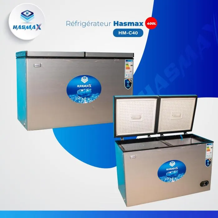 Congélateur / Réfrigérateur Horizontal Hasmax HM-C40 | Grand Volume | Double Abattant | Finition Métallisée
