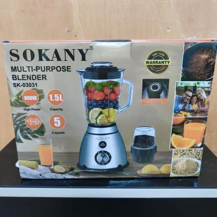 Blender multifonctions Sokany SK-496S 1.5L Bol Incassable Moulin à épices
