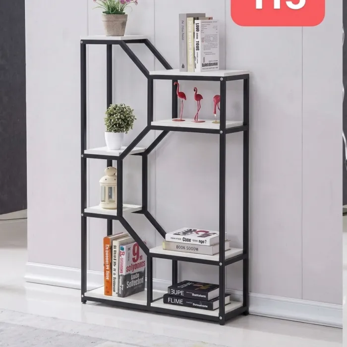 Étagère Décorative Hexagonale Nid d'Abeille 4 Niveaux Murale ou sur Pied Ref 115